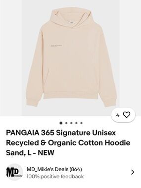 Pangaia Sand Unisex Lightweight Hooded Pullover